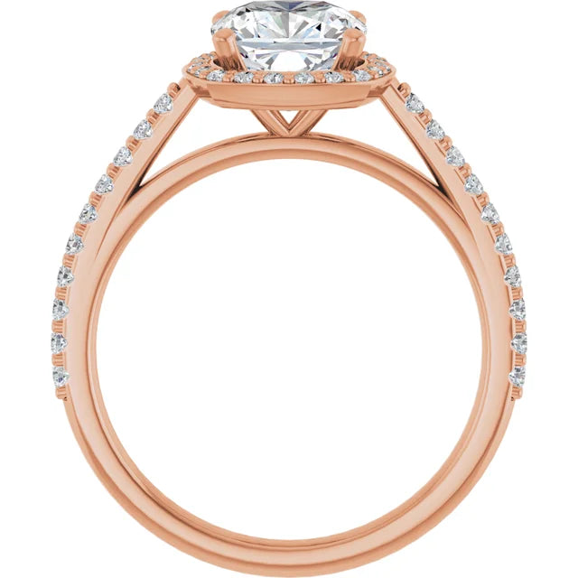 Cushion Halo Style Engagement Ring