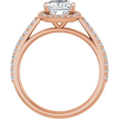 Cushion Halo Style Engagement Ring