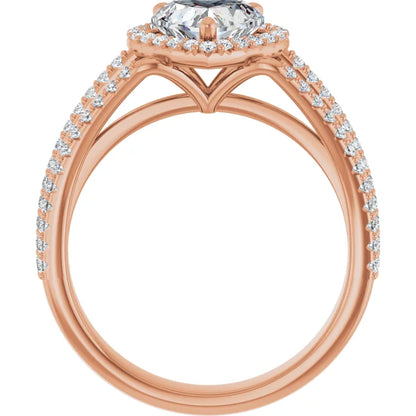 Heart Halo Style Engagement Ring