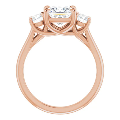 Princess Accent Engagement Ring