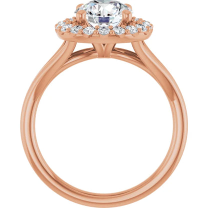 Round Brilliant Halo Style Engagement Ring