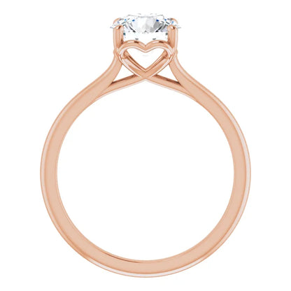 Four Claw Round Brilliant Solitaire Engagement Ring