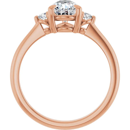 Pear Accent Engagement Ring