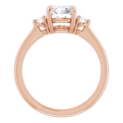 Round Brilliant Accent Engagement Ring