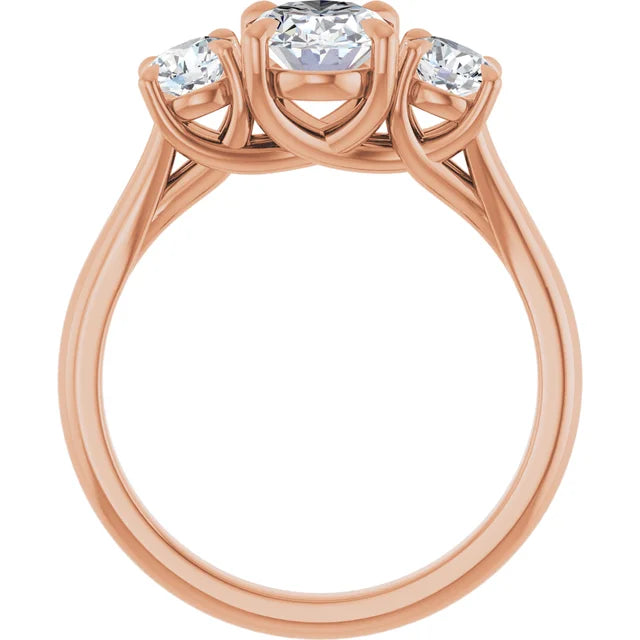 Oval Accent Engagement Ring