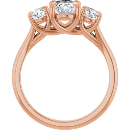 Oval Accent Engagement Ring