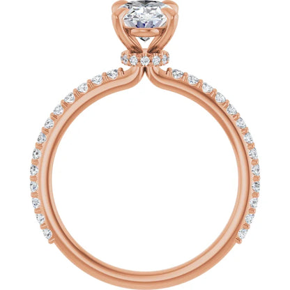 Oval Claw Set Style Engagement Ring