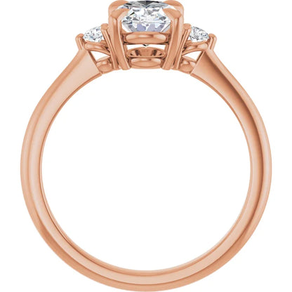 Oval Accent Engagement Ring
