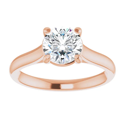 Four Claw Round Brilliant Solitaire Engagement Ring