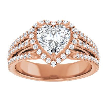 Heart Halo Style Engagement Ring