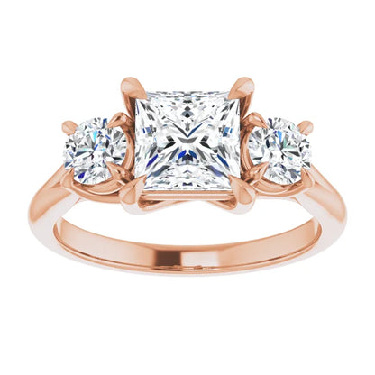 Princess Accent Engagement Ring