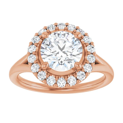 Round Brilliant Halo Style Engagement Ring