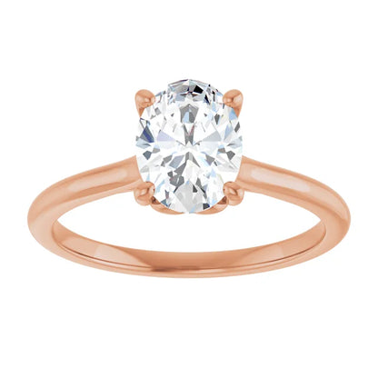 Four Claw Oval Solitaire Engagement Ring