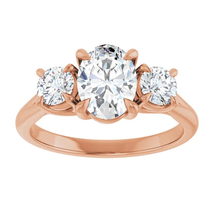 Oval Accent Engagement Ring