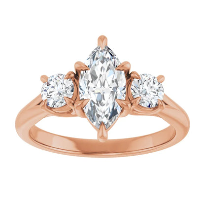 Marquise Accent Engagement Ring