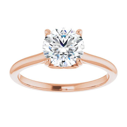 Four Claw Round Brilliant Solitaire Engagement Ring