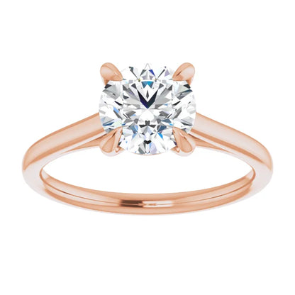 Four Claw Round Brilliant Solitaire Engagement Ring