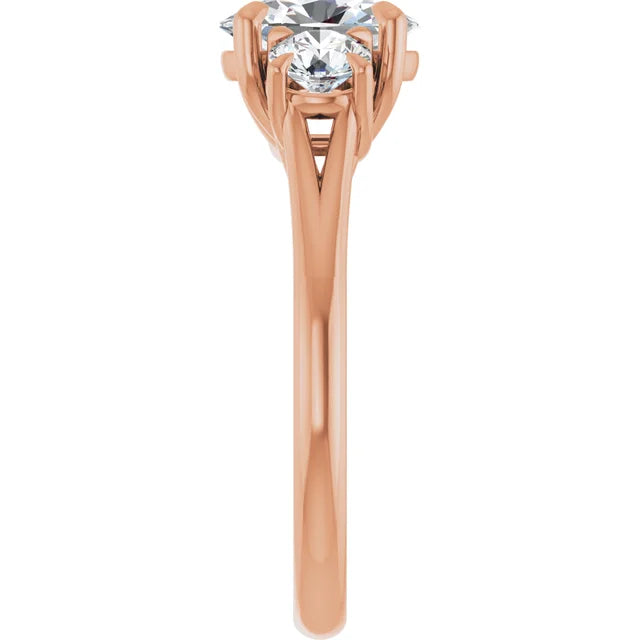Oval Accent Engagement Ring