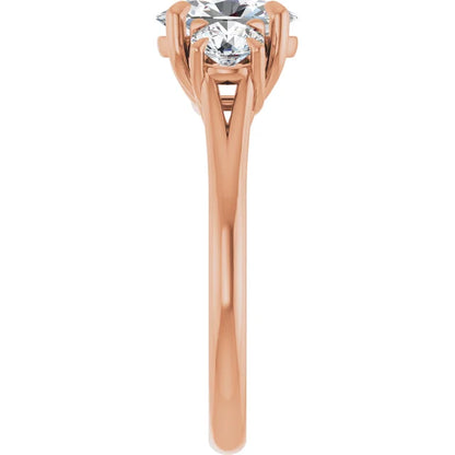Oval Accent Engagement Ring