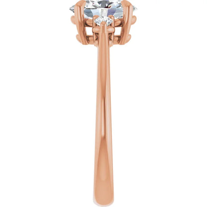 Oval Accent Engagement Ring