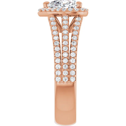 Heart Halo Style Engagement Ring