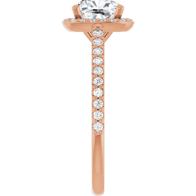 Cushion Halo Style Engagement Ring