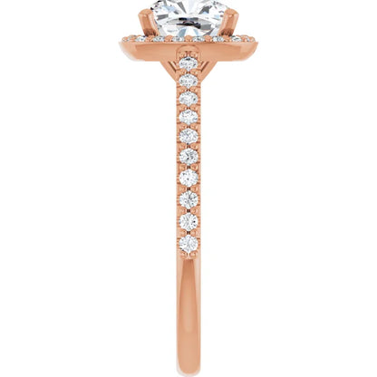 Cushion Halo Style Engagement Ring
