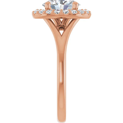 Oval Halo Style Engagement Ring