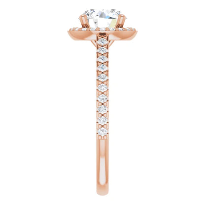 Round Brilliant Halo Style Engagement Ring