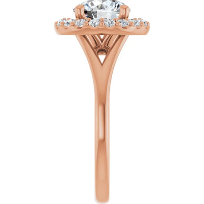 Round Brilliant Halo Style Engagement Ring