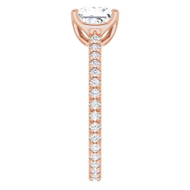 Princess Claw Set Eternity Style Engagement Ring