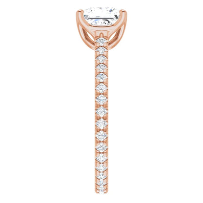 Princess Claw Set Eternity Style Engagement Ring
