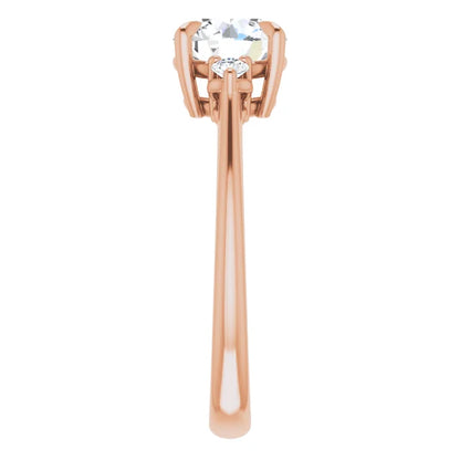 Round Brilliant Accent Engagement Ring