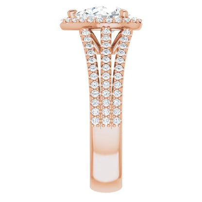 Pear Halo Style Engagement Ring