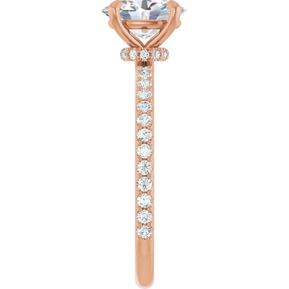 Oval Claw Set Style Engagement Ring