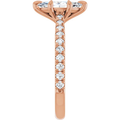 Marquise Six Claw Set Style Engagement Ring
