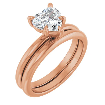 Heart Solitaire Engagement Ring
