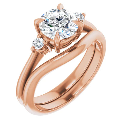 Round Brilliant Accent Engagement Ring