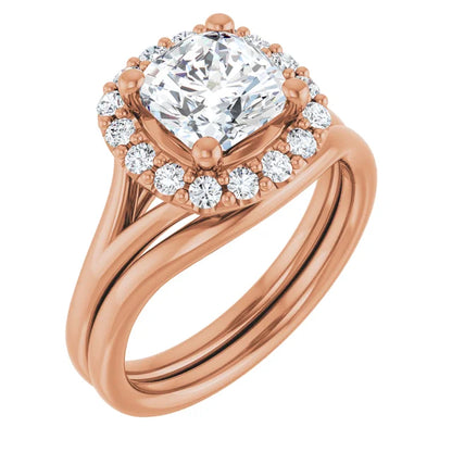 Cushion Halo Style Engagement Ring