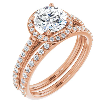 Round Brilliant Halo Style Engagement Ring
