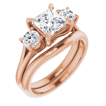 Princess Accent Engagement Ring