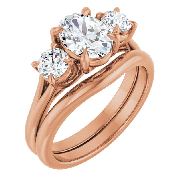 Oval Accent Engagement Ring