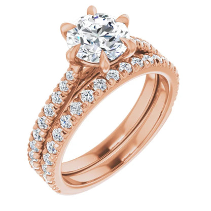 Round Brilliant Six Claw Set Style Engagement Ring