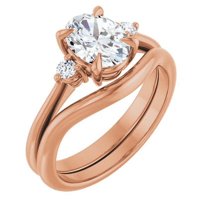 Oval Accent Engagement Ring