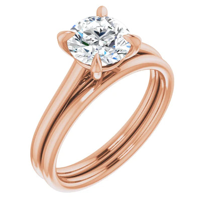 Four Claw Round Brilliant Solitaire Engagement Ring