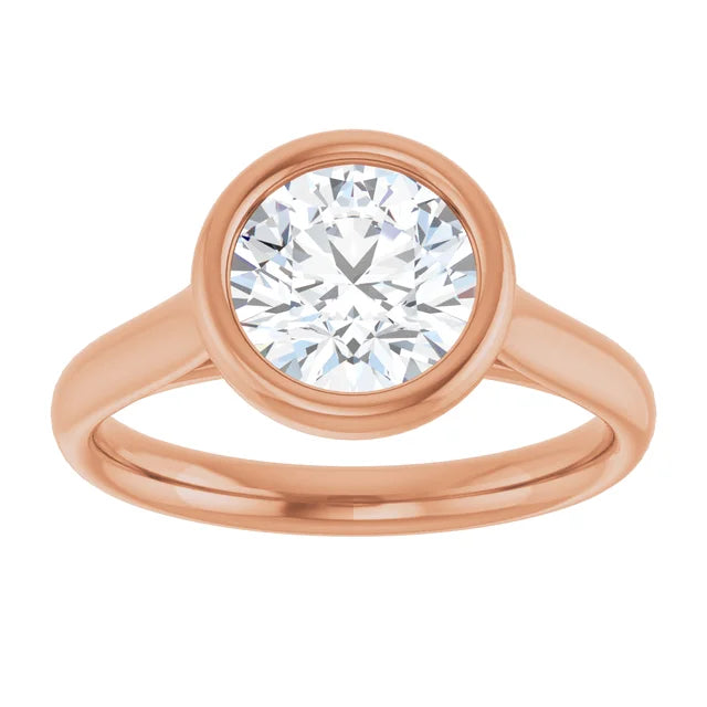 Round Brilliant Solitaire Bezel Engagement Ring