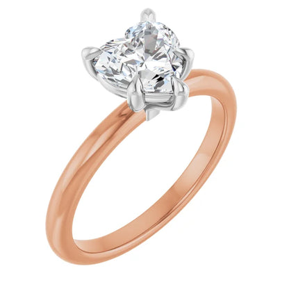 Heart Solitaire Engagement Ring