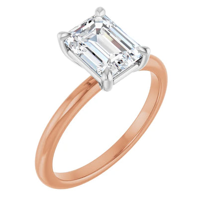 Emerald Solitaire Engagement Ring