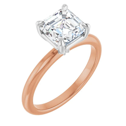 Asscher Solitaire Engagement Ring