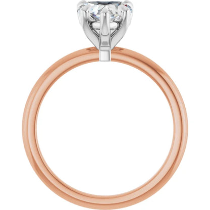 Heart Solitaire Engagement Ring